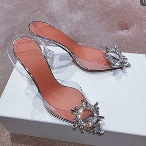 Amina Muaddi STYLE pvc sling back heels